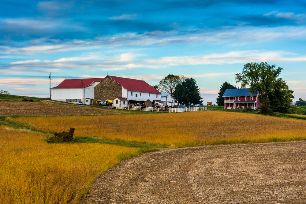 A farm in rural Lancaster County, Pennsylvania.